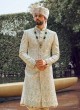 Thread Work Anarkali Sherwani For Groom